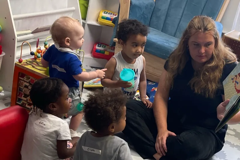 toddlers playing in class