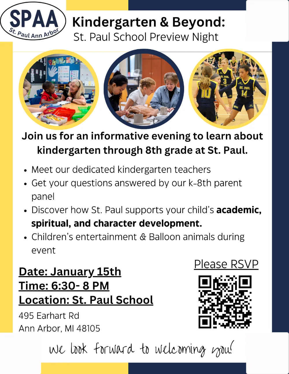 Kindergarten and beyond event flyer